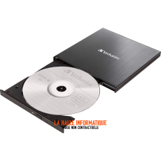 Graveur DVD externe Verbatim Slimline USB-C (Noir)