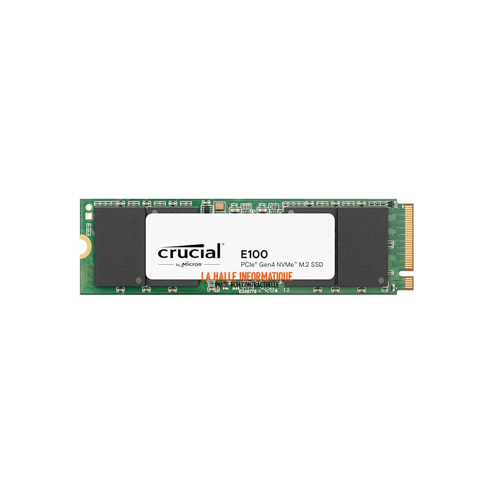 Disque SSD Crucial E100 2To - M.2 NVMe Type 2280 Version OEM (Tray)