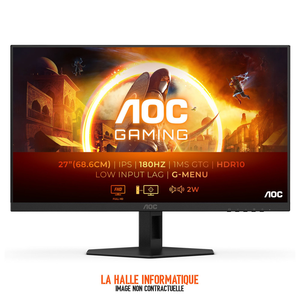 Ecran 27" AOC Gaming G4 27G42E Full HD 180Hz (Noir)