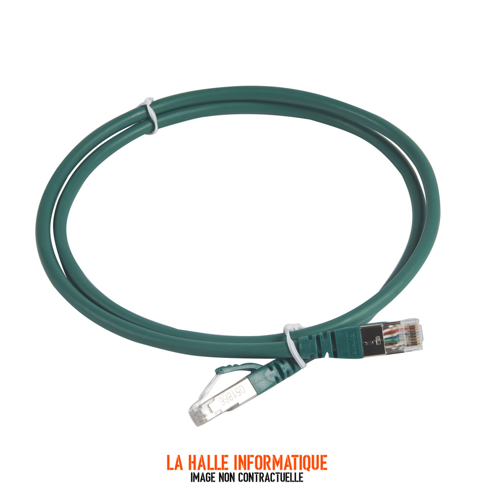 Câble/Cordon réseau RJ45 Catégorie 6 S-FTP (S/FTP) Droit 1m (Vert)