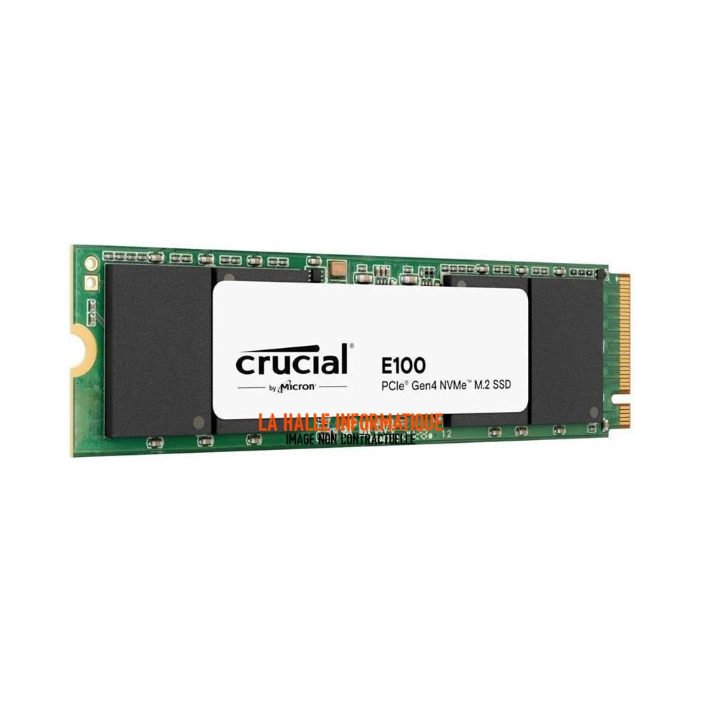 Disque SSD Crucial E100 1To - M.2 NVMe Type 2280 Version OEM (Tray)