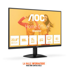 Ecran 24" AOC Basic B3 24B35HM2 Full HD 100Hz (Noir)