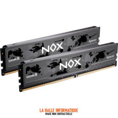 Kit Barrettes mémoire 32Go (2x16Go) DIMM DDR5 Apacer Nox 6000MHz (Noir)