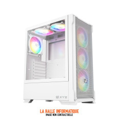Boitier Moyen Tour ATX XYZ AirOne 300 X Mesh RGB avec panneau vitré (Blanc)