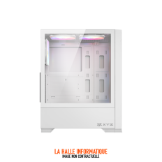 Boitier Moyen Tour ATX XYZ AirOne 300 X Mesh RGB avec panneau vitré (Blanc)