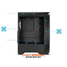 Boitier Moyen Tour ATX AeroCool Aero One Duo RGB avec panneau vitré (Noir)