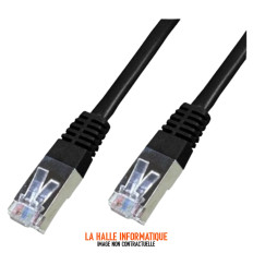 Câble/Cordon réseau RJ45 Catégorie 6 FTP (F/UTP) Droit 1m (Noir)