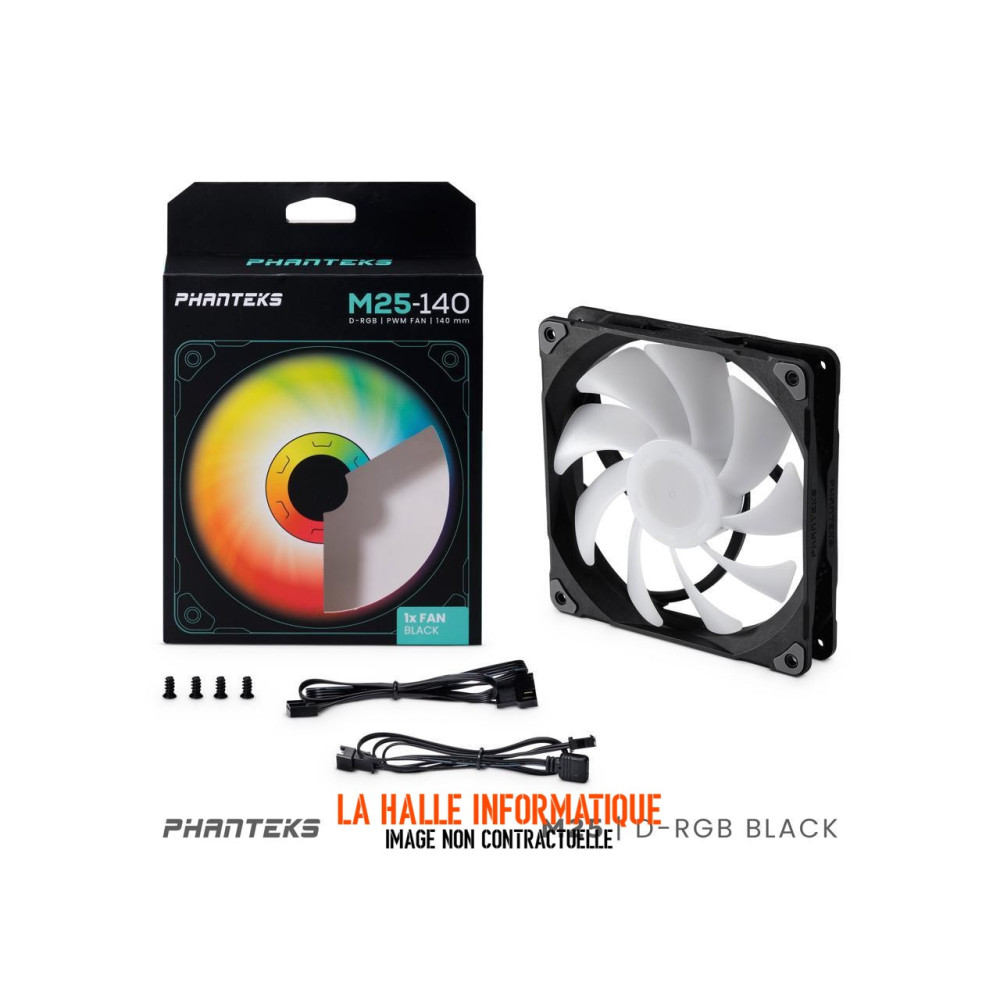 Ventilateur de boitier Phanteks M25 RGB - 14cm (Noir)