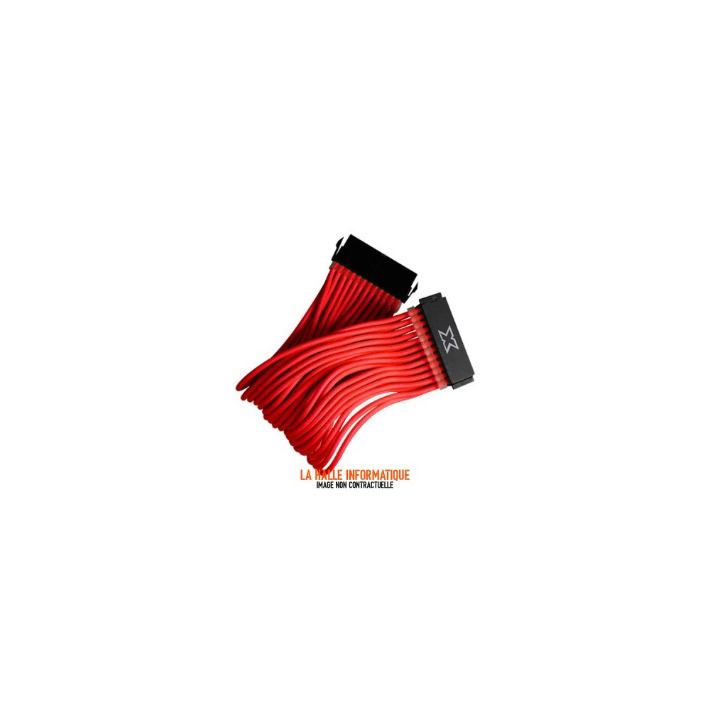 Câble d'extension (Rallonge) Xigmatek iCable MB - 1x 24 pins (Rouge)