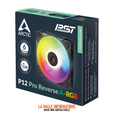 Ventilateur de boitier Arctic P12 Pro Reverse RGB - 12cm (Noir)