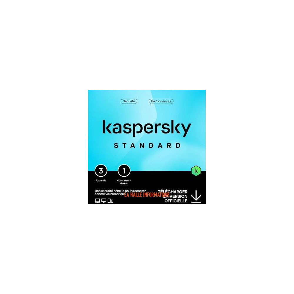 Kaspersky Standard - 3 appareils / 1 an