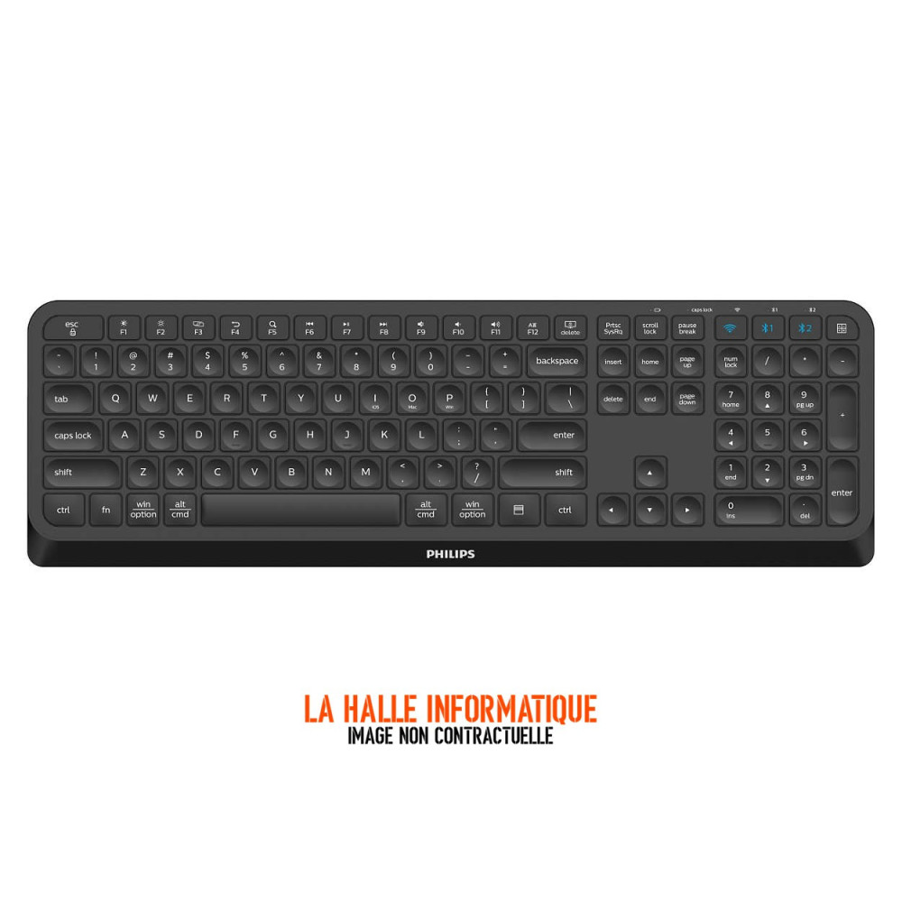 Pack 2en1 (Clavier/Souris) sans fil Philips Duo 4000-19 (Noir)