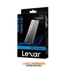 Boitier externe USB 3.2 Lexar E350 - S-ATA/NVMe M.2 Type 2280 (Argent)