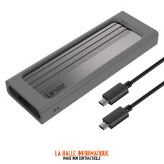 Boitier externe USB 3.2 Lexar E350 - S-ATA/NVMe M.2 Type 2280 (Argent)