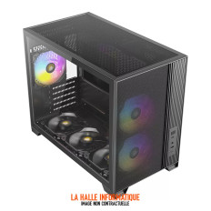 Boitier Mini Tour Micro ATX Antec Flux M RGB avec panneau vitré (Noir)