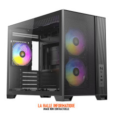 Boitier Mini Tour Micro ATX Antec Flux M RGB avec panneau vitré (Noir)