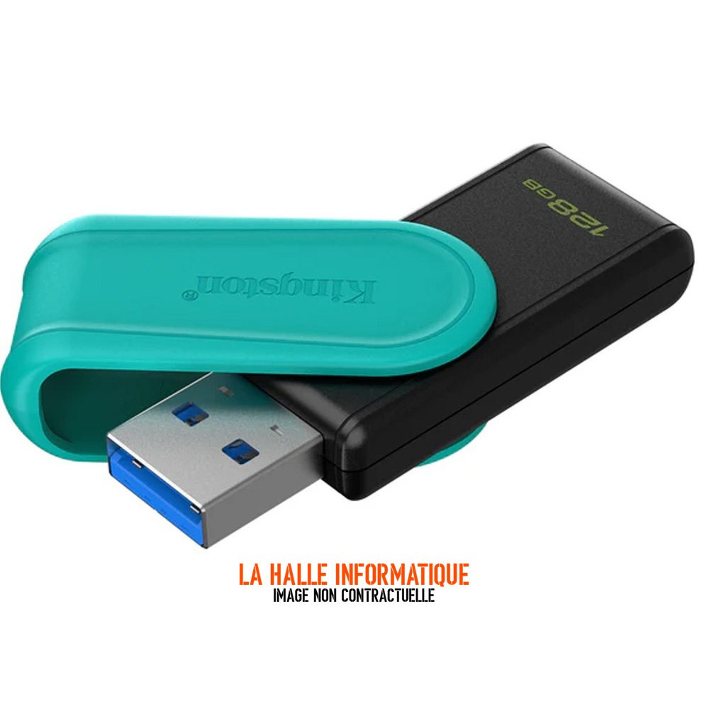 Clé USB 3.2 Kingston DataTraveler Exodia S - 128Go (Noir/Bleu)