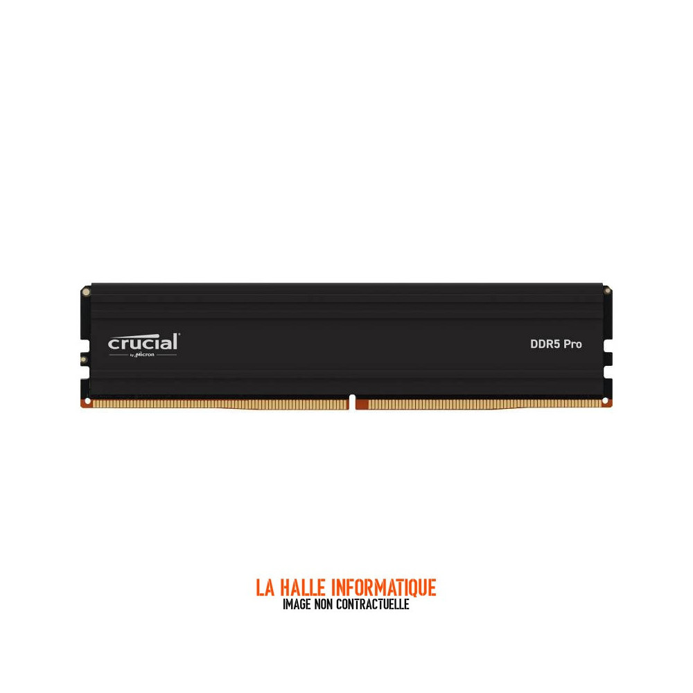 Barrette mémoire 48Go DIMM DDR5 Crucial Pro 5600MHz (Noir)