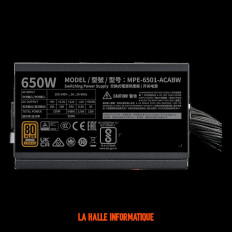 Cooler Master MWE Bronze V3 650W – Alimentation ATX 80 PLUS