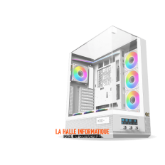 Boitier Moyen Tour ATX Xigmatek Vision RGB avec panneaux vitrés (Blanc)