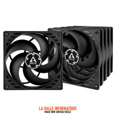 Arctic P12 120 mm Noir - Lot de 5 Ventilateurs de Boîtier
