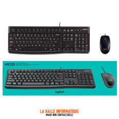 Pack 2en1 (Clavier/Souris) Logitech Desktop MK120 (Noir)