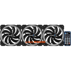 Lot 3 Ventilateurs AeroCool Orbit RC RGB 12cm Noir avec Télécommande