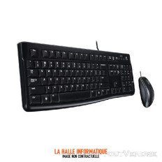 Pack 2en1 (Clavier/Souris) Logitech Desktop MK120 (Noir)