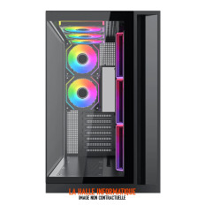 Boîtier ATX Xigmatek Aqua 7 RGB - Panneaux Vitrés Noir
