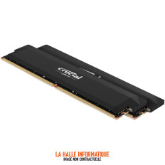 Kit RAM 32Go DDR5 6400MHz Crucial Pro OC Gaming Noir