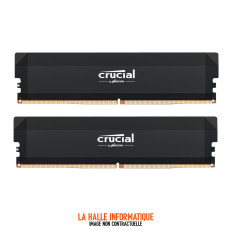 Kit RAM 32Go DDR5 6400MHz Crucial Pro OC Gaming Noir