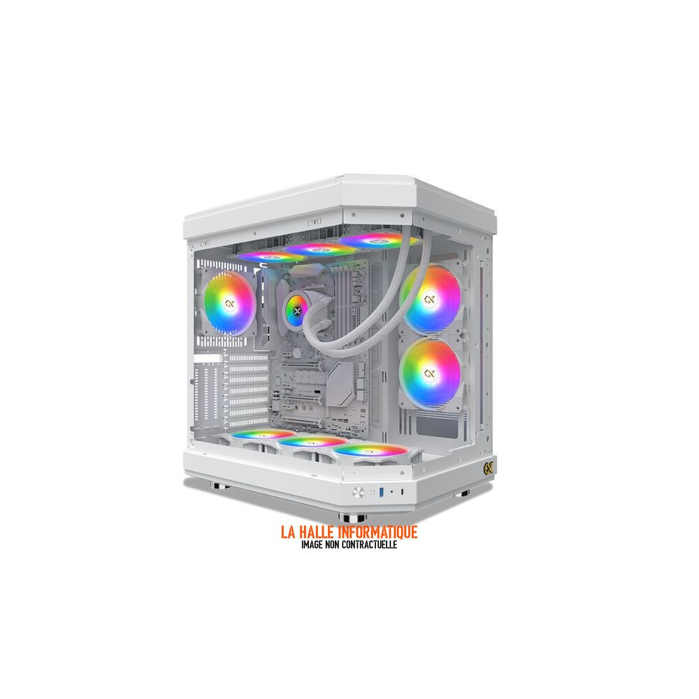 Boîtier Xigmatek Cubi M RGB Blanc - Mini Tour Micro ATX